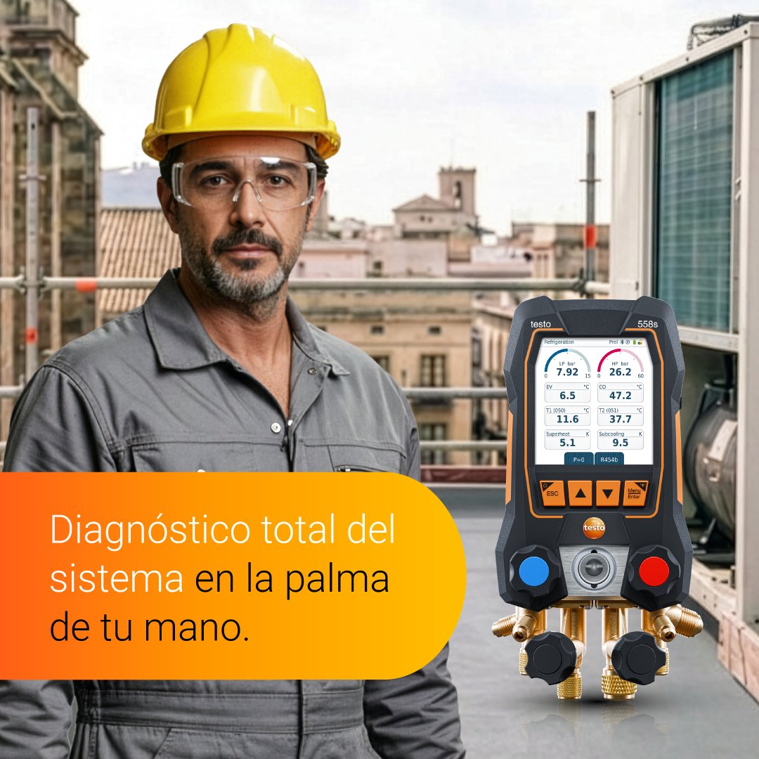 Testo_Mexico's tweet photo. 𝗠𝗮́𝘀 𝘃𝗮𝗹𝗼𝗿 𝗲𝗻 𝗰𝗮𝗱𝗮 𝗶𝗻𝘁𝗲𝗿𝘃𝗲𝗻𝗰𝗶𝗼́𝗻 🔧❄️

Combina herramientas de diagnóstico, vacío y carga y aumenta la rentabilidad de tu servicio con testo 558´s.

#testoes #testobesure #hvac #hvacr #hvacrlife https://t.co/goRofJvIP0