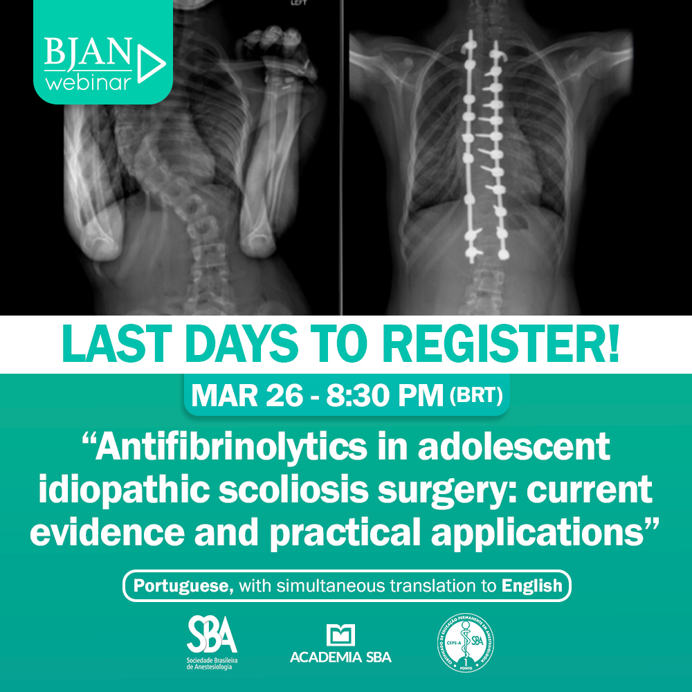 BJAN - Brazilian Journal of Anesthesiology tweet media