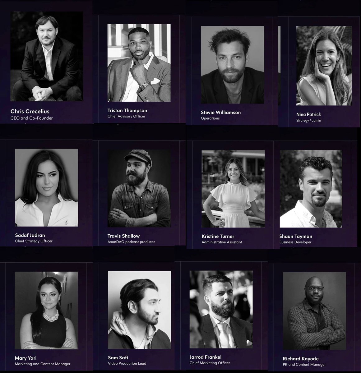 destingerrard's tweet image. The team isn’t anonymous either

@chris_axondao (CEO) - Built this after seeing data exploitation firsthand
@sadafjadran (CSO) - chief strategy powerhouse
@myaridost - Running growth
@shauntayman - Biz dev

These are Real people with Real backgrounds carrying out Real missions