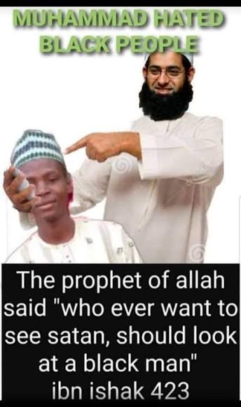 adexhartz's tweet photo. @Mauricesuleman @iamAbode @drpenking Dumb "Abeed". Your own ancestors are not big, it's an Arab pedophile that kept black slaves and even traded them for other race that's your role model. Idiot!! https://t.co/S94lk7obDd