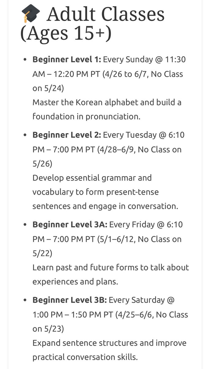 thekoreantutor's tweet photo. Full Course Schedule &amp; Details #LearnKorean #SpeakKorean https://t.co/CDCxRmq6ig