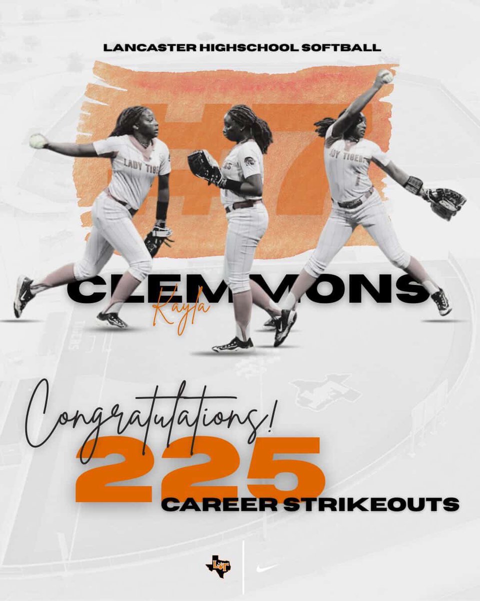 1WEBOSOFTBALL's tweet photo. ‼️Congratulations to Kayla Clemmons on her 225th career strikeouts. She sets the standard of pitching the most strikeouts in Lancaster High School softball history…She’s not done yet, still has more strikeouts to add. #WEBOSoftball #recruit https://t.co/bu6erNMC7Q
