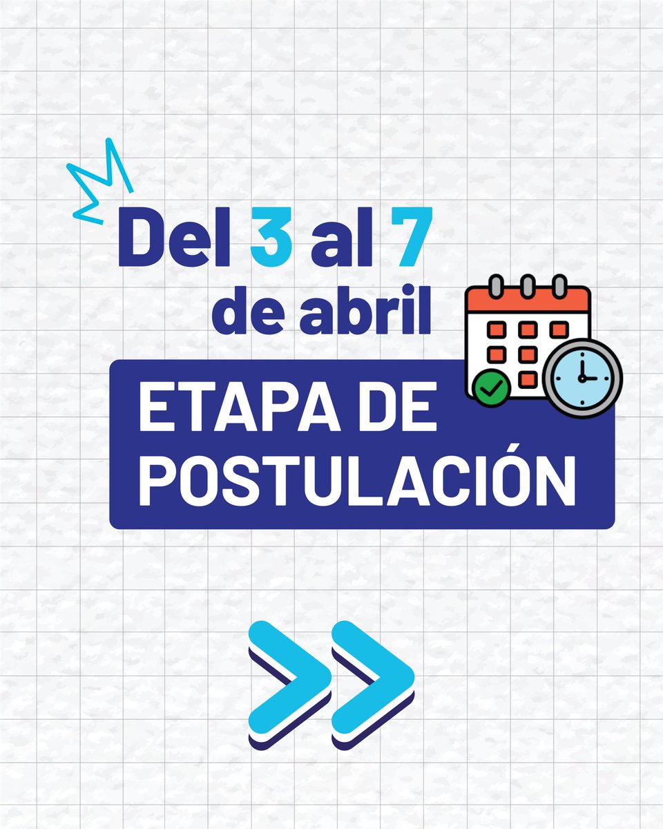 Educacion_Ec's tweet photo. ¡Arrancamos la etapa de postulación para institutos tecnológicos y conservatorios superiores públicos! 

🗓️ Del 3 al 7 de abril.
🙋‍♂️ +17 mil aspirantes habilitados.

¡Es momento de profesionalizarte!

🔗 Postula en: https://t.co/7DNu1Ixb0V

#ElNuevoEcuador 🇪🇨 https://t.co/JhirSy18NA