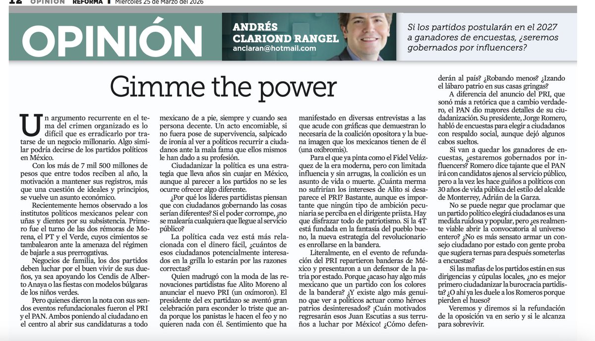 Andrés Clariond R tweet media