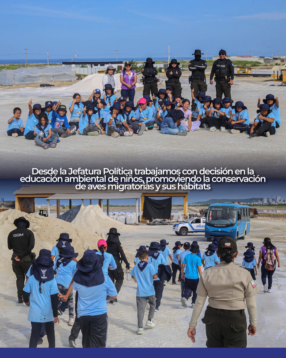 AnaLeonOk's tweet photo. Educación ambiental que deja huella 💚🕊️

Más de 45 niños de José Luis Tamayo vivieron una experiencia en Ecuasal, aprendiendo sobre la conservación de ecosistemas y aves migratorias.

Los niños beneficiados, fueron los del  niños del proyecto PoliScout de la @PoliciaEcuador. https://t.co/HxxBJ3VxRa