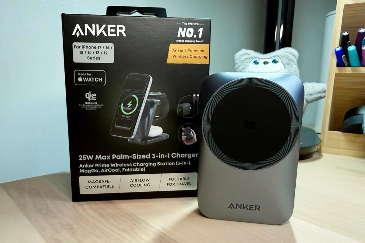 MacSrcs's tweet image. Anker’s new Prime Qi2 foldable charger delivers fast, consistent charging with impressive thermal control. A great travel alternative to bulkier 3-in-1 options. #review #Qi2 #Apple @AnkerOfficial 

macsources.com/anker-prime-wi…