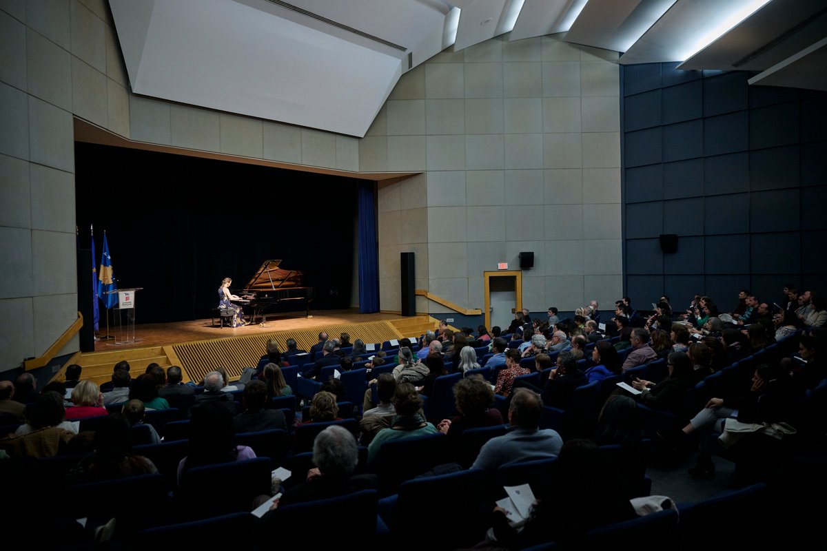 KosovoinUS's tweet photo. As part of Francophonie Month, we hosted a piano recital at @franceintheus where renowned pianist @ArditaStatovci performed works by Schubert, Ravel &amp; Brahms, along with a piece by the well known composer Fahri Beqiri. A special evening celebrating culture &amp; our artistic voice.🇽🇰 https://t.co/U89passj6P