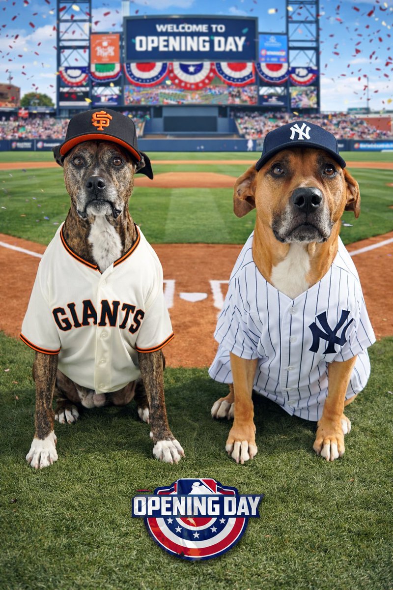 gostin's tweet image. Our pups Buster and Yogi ready for opening day! #Yankees #RepBX #catchers