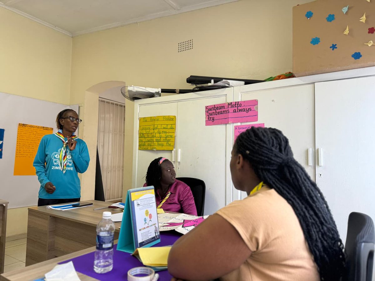 yess_zimbabwe's tweet photo. Special one-on-one with Mrs Taruvinga, learning about the history of guiding in Zimbabwe and how it shapes young leaders today ๐ #yessgirlsmovement #wagggs #zimbabwegirlguide https://t.co/4rHRvXEeTx