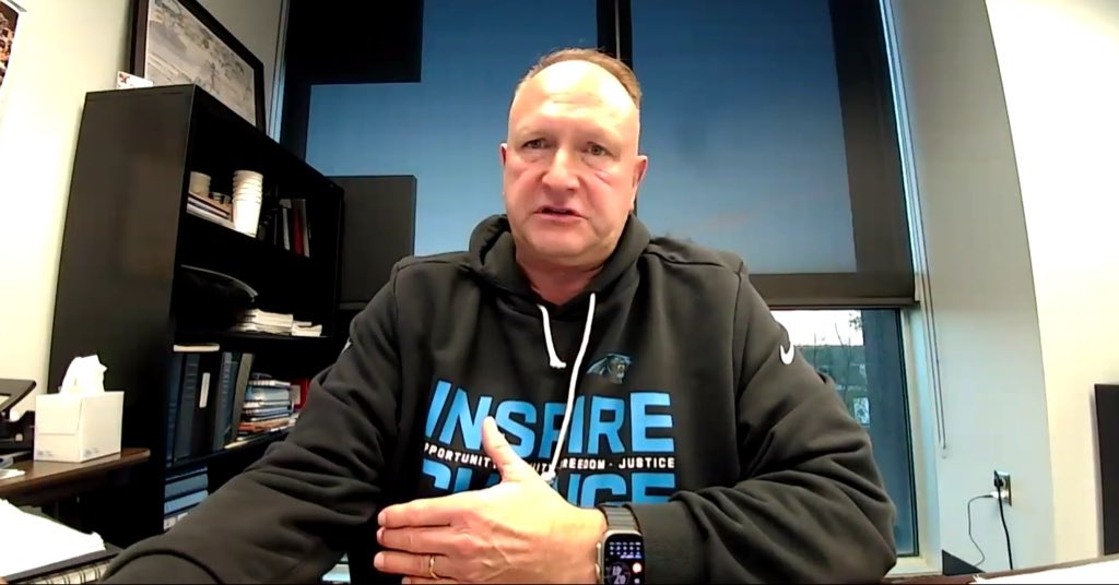 It was great to have NFL OL  Coach Joe Gilbert ‘87 speak to our recruits and their families at our virtual junior day! <a href="/Panthers/">Carolina Panthers</a>