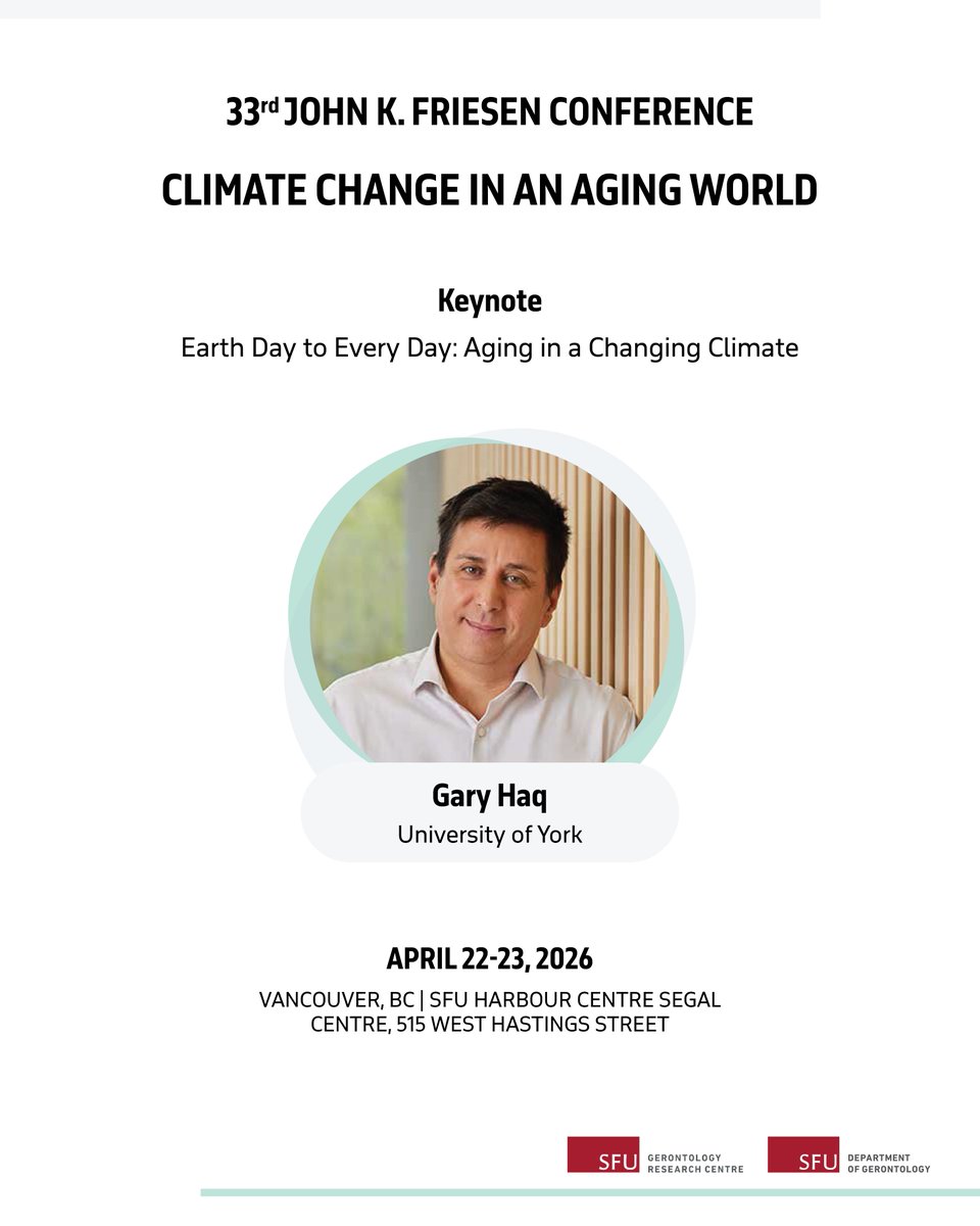 SFU Gerontology tweet media