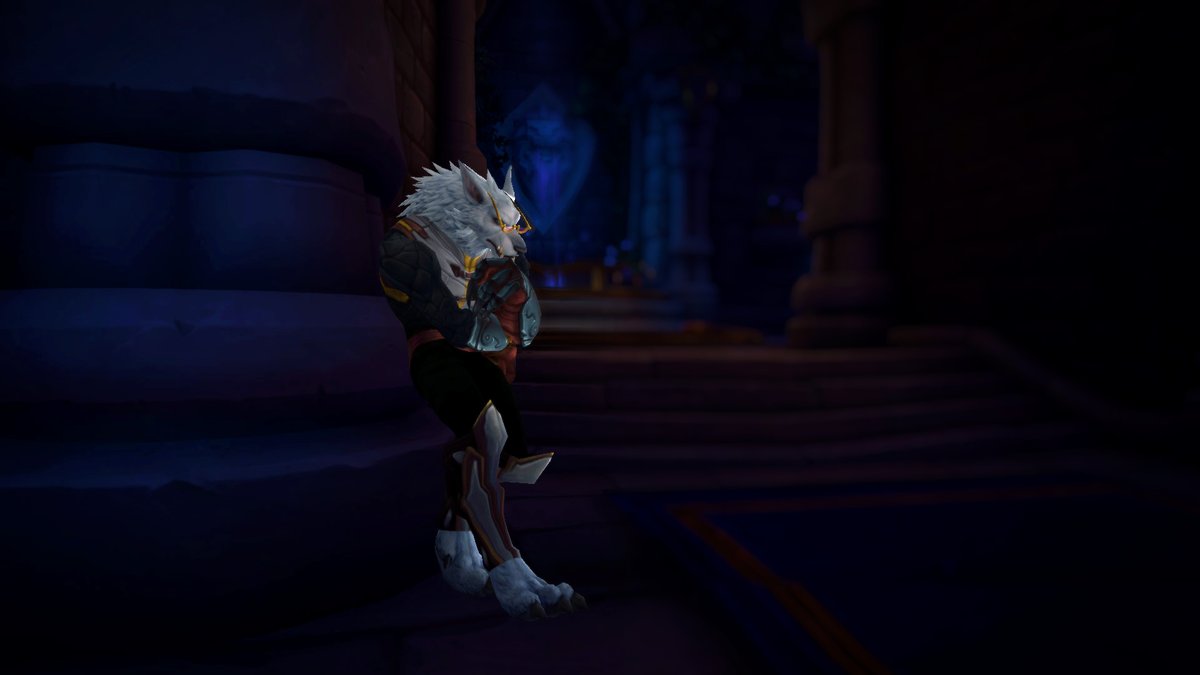 ReaseStoneheart's tweet image. Here's my contribution for this week's #WerewolfWednesday

Enjoy a certain wolfman deep in thought (Don't be fooled by the glasses, its not that deep). 

#WorldofWarcraft | #Worgen
