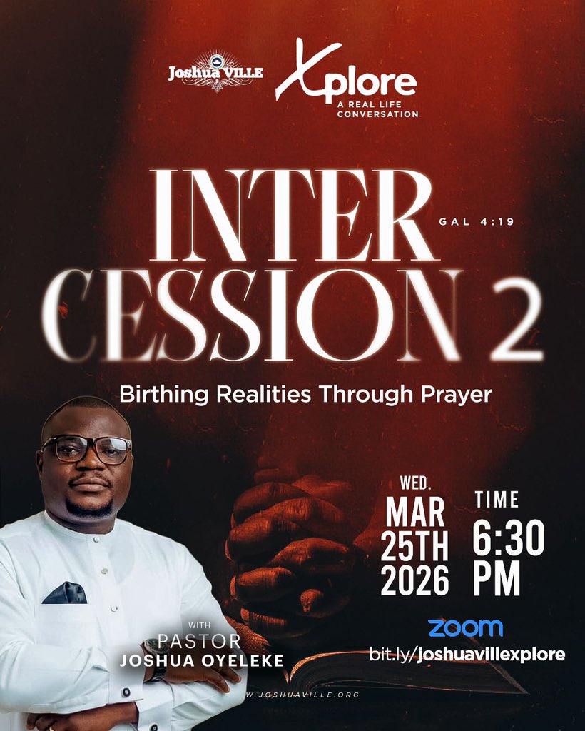 myjoshuaville's tweet image. Happening now #Xplore

Join us at Xplore  as we continue learning on the power of intercession because some things are brought forth in the place of prayer.

📍 Zoom (bit.ly/joshuavillexpl…)

See you there✨

#MyJoshuaVille 
#YearOfDominion