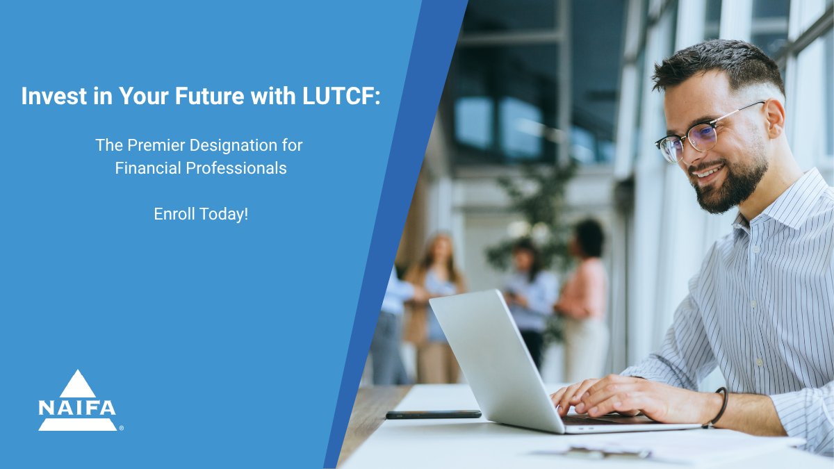 NAIFA's tweet image. The LUTCF® from NAIFA is the industry benchmark for new professionals. This revitalized program provides skills in prospecting, selling, business planning, and product knowledge. Invest in your future today! hubs.ly/Q048kVLv0 #FinancialServices #ProfessionalDevelopment