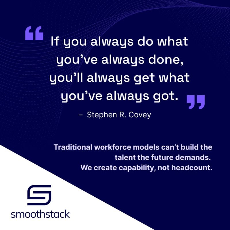 Smoothstack's tweet image. Innovation isn’t slowing down. Hiring still is.
We build skills-validated engineers ready to perform from day one.
Built to accelerate AI adoption. Proven for enterprise success.
#AI #WorkforceTransformation #SkillsBasedHiring #FutureOfWork