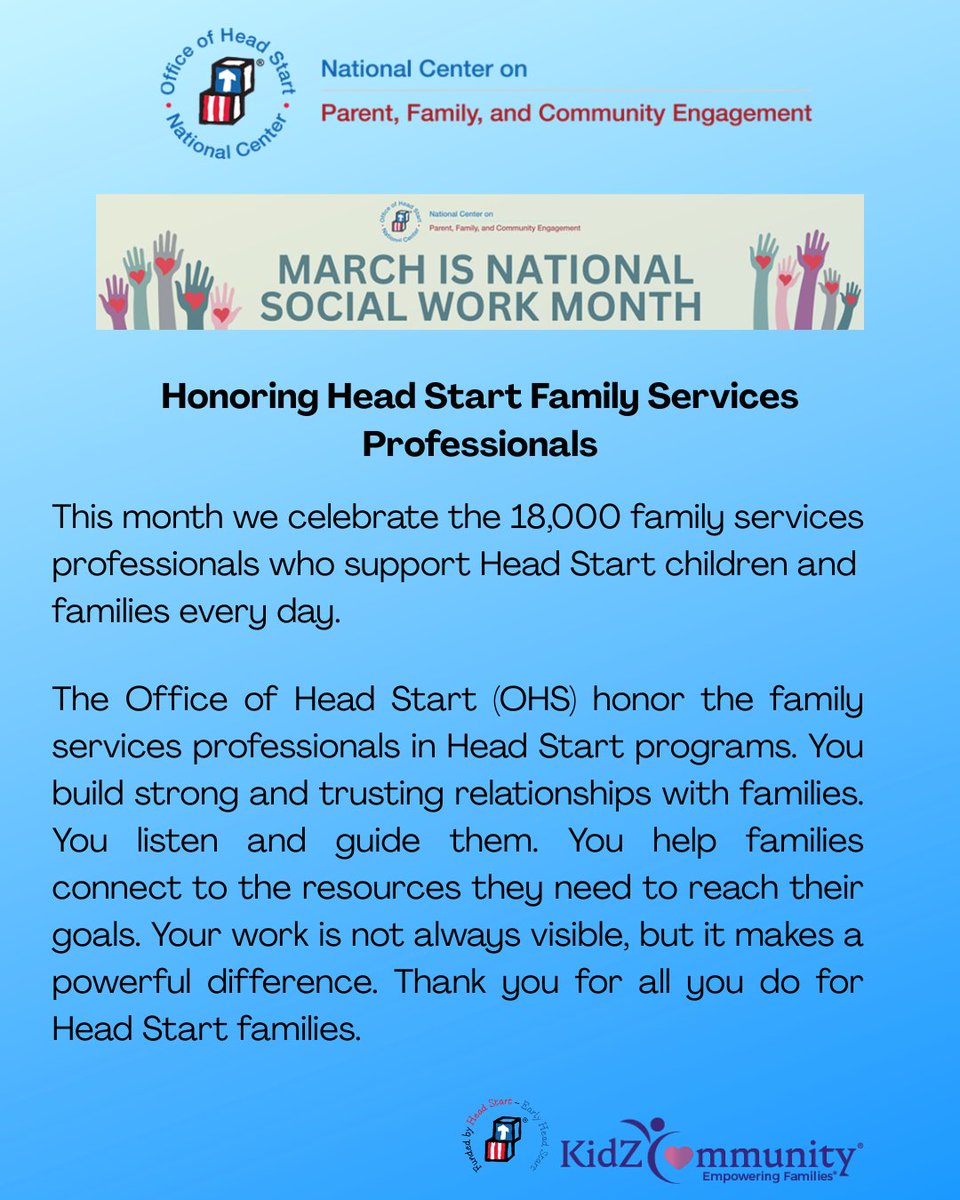 _KidzCommunity's tweet photo. Celebrating the champions who empower our families to thrive, illuminating paths to success, and nurturing growth through unwavering support! 💜🎁💫

@HeadStartgov https://t.co/fTqPXiTgCu