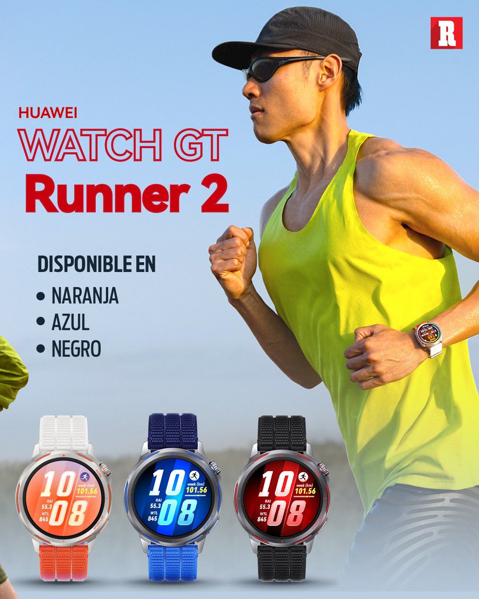 record_mexico's tweet photo. NACIDO PARA CORRER 🏃♂️
Ligero, potente y preciso🔥. Conoce el nuevo HUAWEI WATCH GT Runner 2, el reloj ideal para quienes practican running. 🤩⌚ @HuaweiMobileMx
#NowIsYourRun #AhoraEsTuTurno #UltraPerformance #HUAWEIWATCHGTRunner2 https://t.co/HEwBUfxp7E