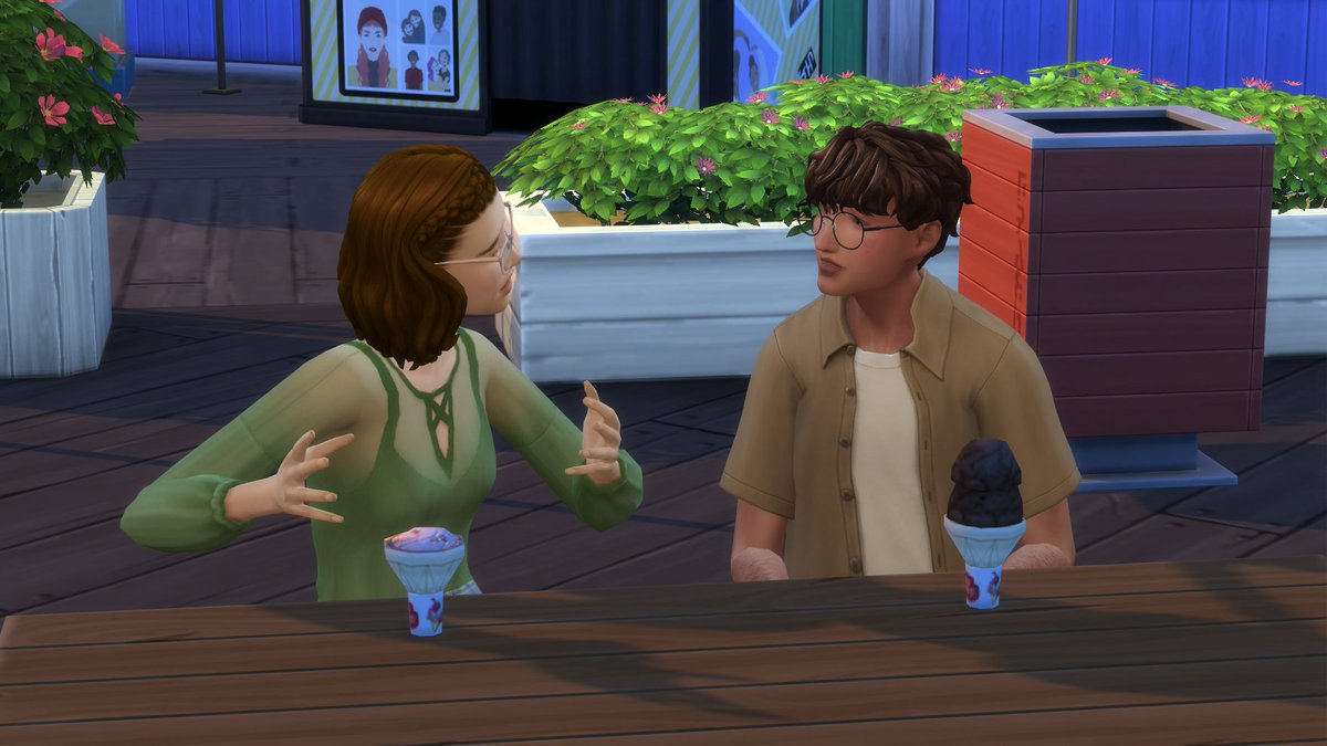 PeperinaSimmer's tweet photo. Me gusta cumplir los caprichos de mis Sims, asi que veamos si las parejas son compatibles... 
Hoy tendremos una cita con Donato y Olive... 
y parecen que la cosa ha ido muy bien....🥰❤️

#TheSims4 #ShowUsYourSims #SimsPartner https://t.co/jO5G5or488