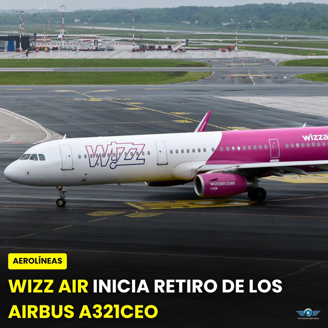 Transponder1200's tweet photo. #WizzAir 🇭🇺 comenzó a retirar sus #Airbus #A321ceo 🇪🇺: serán 41 aviones los que saldrán de la flota entre ahora y marzo de 2029. La aerolínea acelera su transición hacia una operación dominada por aeronaves #neo y una flota promedio de apenas 4.57 años. https://t.co/20N5EqF67A