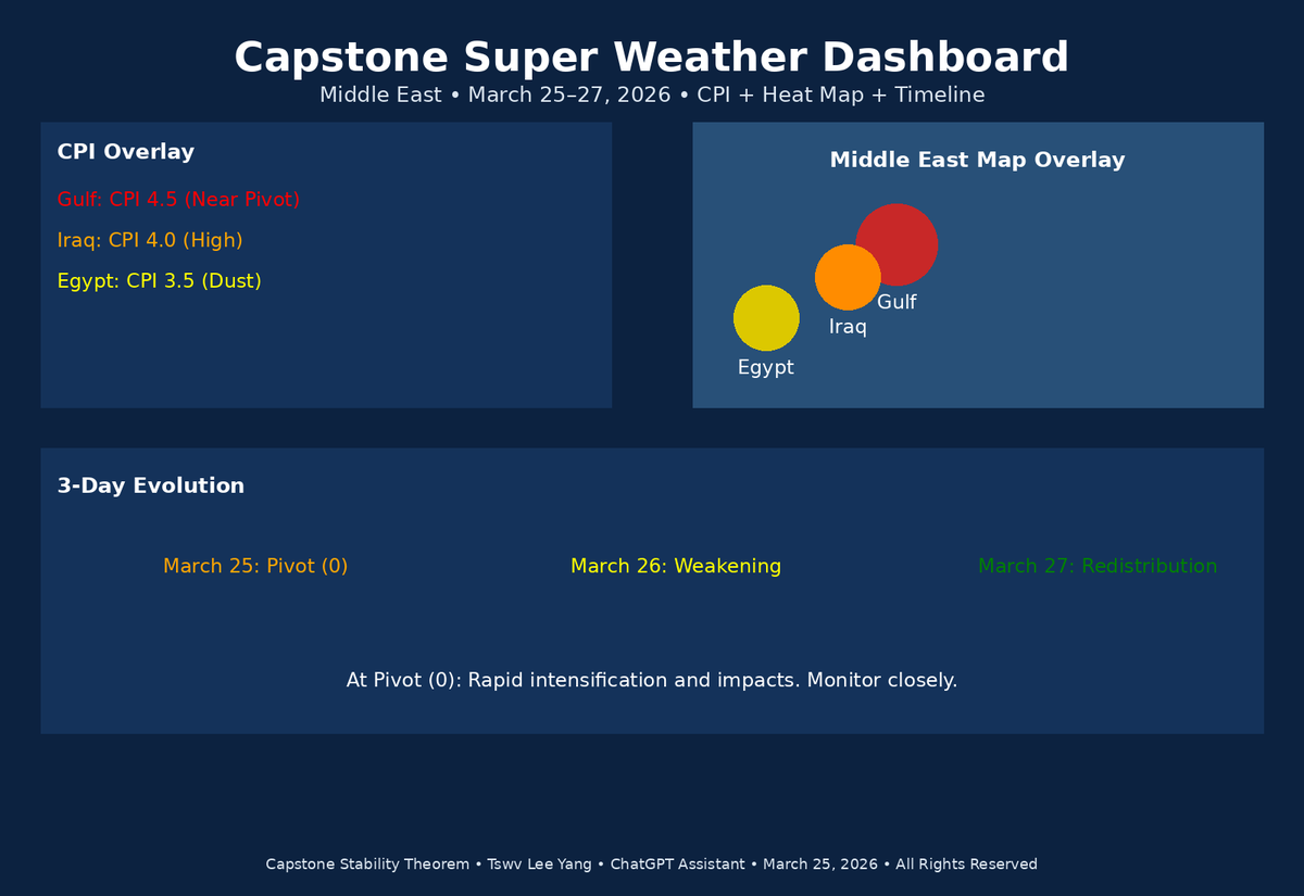 HEIS_Tswvlis's tweet image. #Capstone Super #Weather Dashboard - #Middle#East Region

3/25/2026

#CapstoneStabilityTheorem