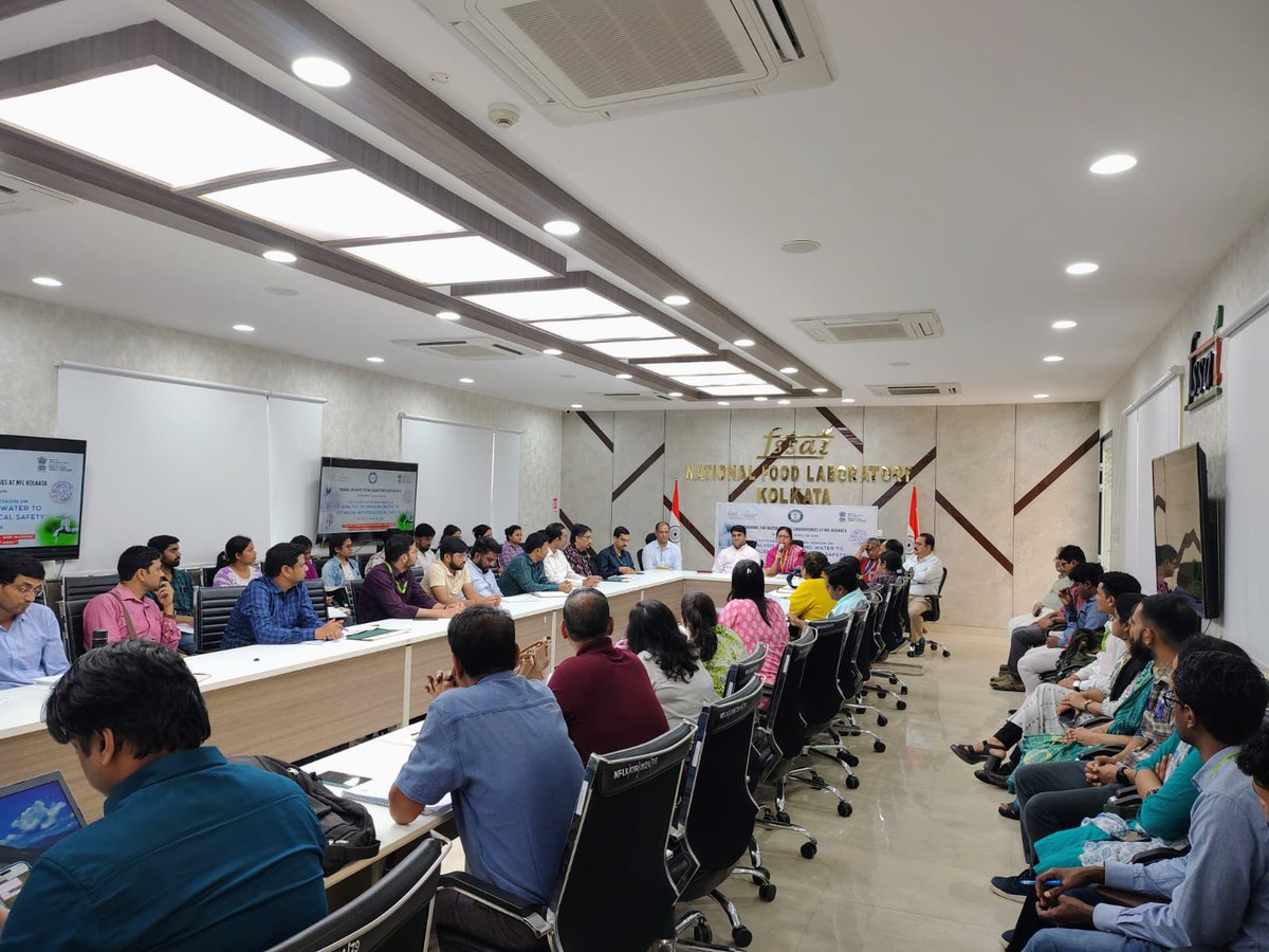 fssaiindia's tweet photo. FSSAI National Food Laboratory Kolkata concluded a specialized 3-day hands-on training program focused on the Microbial Safety of Drinking Water. The initiative served as a vital platform for enhancing technical expertise in water analysis. #FoodSafety #FSSAITraining https://t.co/eoEpcDpIhd