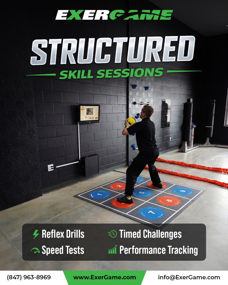 ExergameFitness's tweet image. Build skills. Boost confidence. Move with purpose. 💪
Structured Skill Sessions at ExerGame are designed to improve reaction time, coordination, and performance—one step at a time.

Join us now👉: exergame.com

#SkillTraining #ReflexTraining #FitnessMotivation