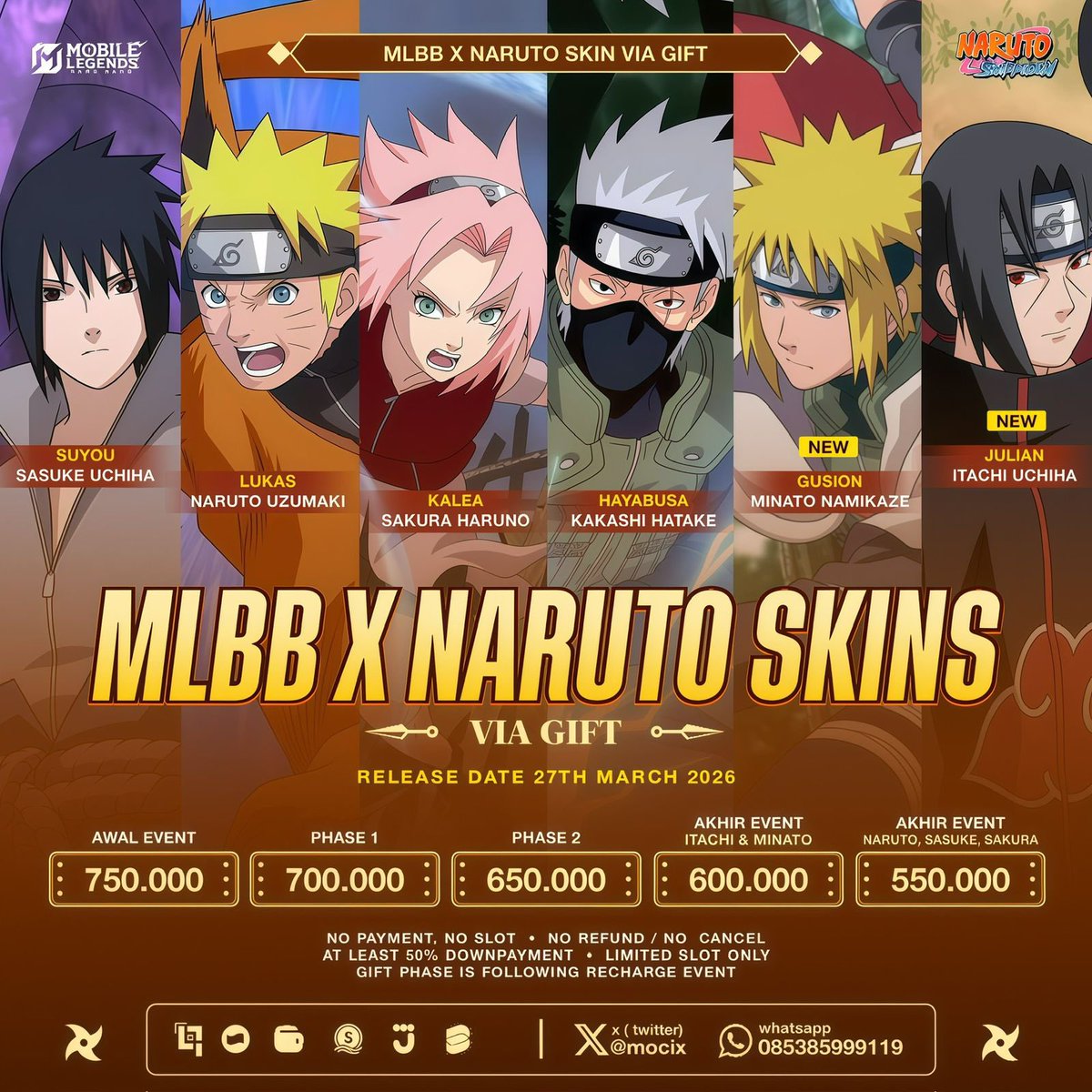 cheriri. | VILOG ML, GIFT SKIN NARUTO & SKIN ML tweet media