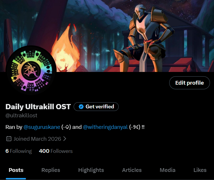 Daily Ultrakill OST tweet media