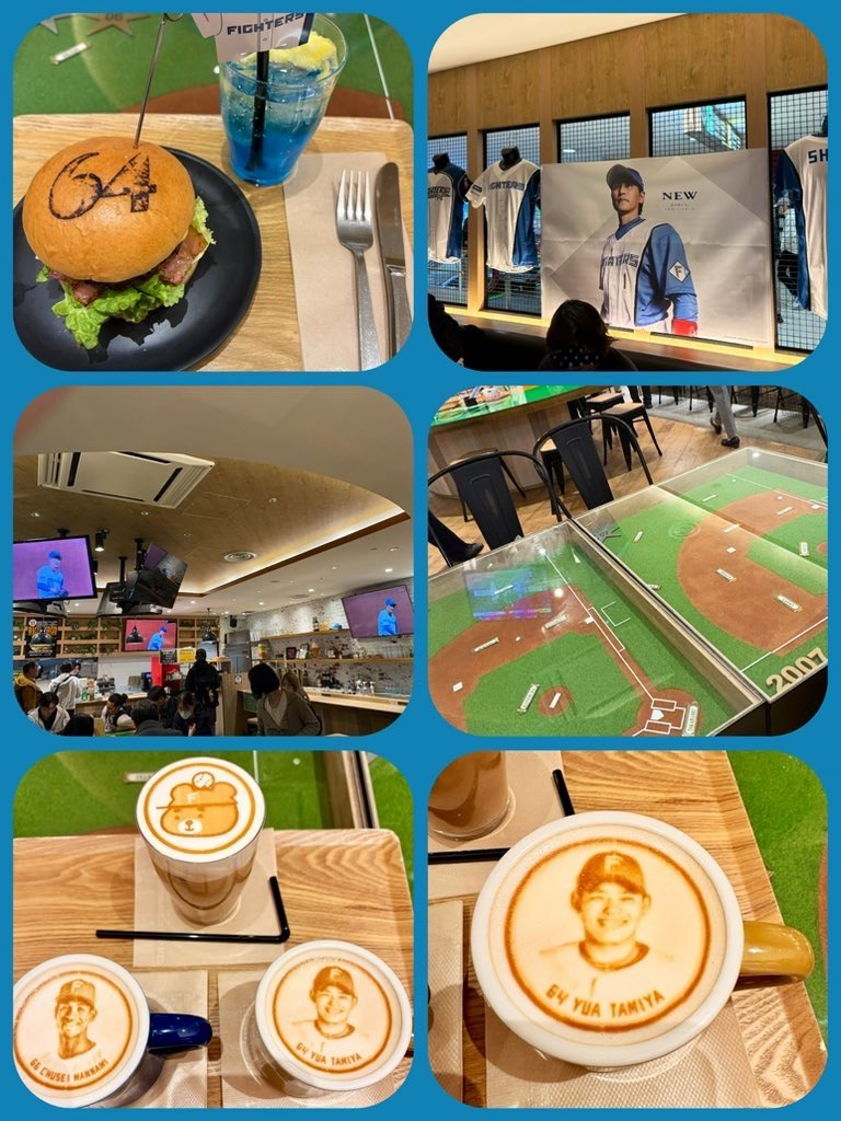 先日[怪奇会談]の前にテンプルちゃんとshimaちゃんと一緒にファイターズダイニングロスターでランチしました⚾️✨️
"(∩>ω<∩)"

他にもたくさん食事するお店あったのにファイターズバカの私に付き合わせてしまい申し訳ない😅𐤔

内装もメニューもファイターズづくしでテンション爆上がりでした⤴️🔥