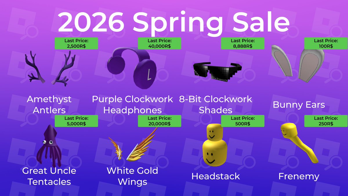 Items For The Upcoming 2026 Spring Sale 