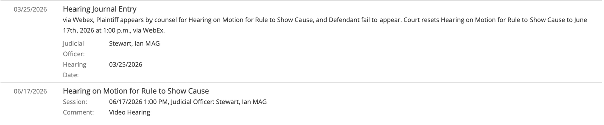 Segi_Lawsuits's tweet photo. 🚨🚨 "No Show" Edward Sylvan and $Segi

Court Date Reset to 06-17-2026 https://t.co/ceRSV8z5hK