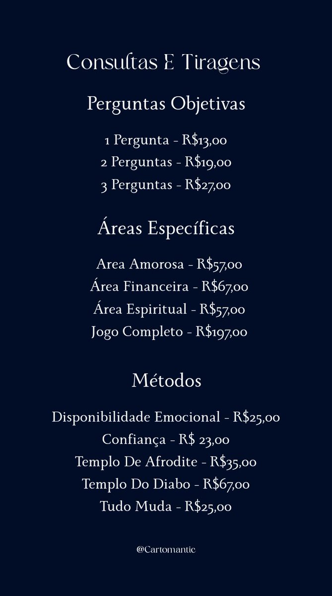 luizcartomantic's tweet image. CATÁLOGO
✦ ATENDIMENTOS VIA DM OU WHATSAPP NA BIO✦