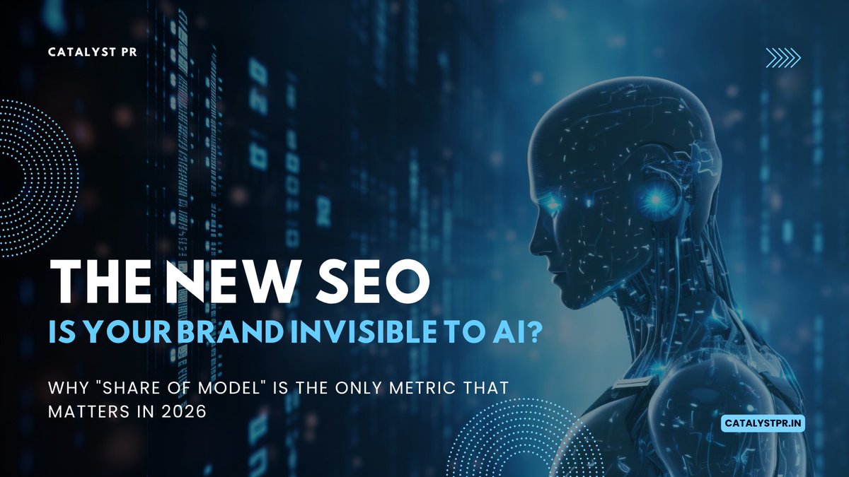 catalystpr2018's tweet photo. Search has changed. Forever.

It’s no longer just about ranking on Google — it’s about being visible to AI.

Welcome to the era where “Share of Model” decides whether your brand gets recommended… or ignored.

If your brand isn’t showing up in AI-generated answers, you’re already behind.

🚀 Discover why this new metric is becoming the most important visibility factor in 2026 — and how you can stay ahead.

👉 Read the full blog now & future-proof your brand
https://t.co/mM9j9Uc4rS
.
.
.
.
.
.
.
#SEO2026 #AISEO #DigitalPR #FutureOfSearch #ShareOfModel
#BrandVisibility #AIMarketing #SearchEvolution #MarketingTrends
#CatalystPR #ThoughtLeadership #PRStrategy #ContentStrategy