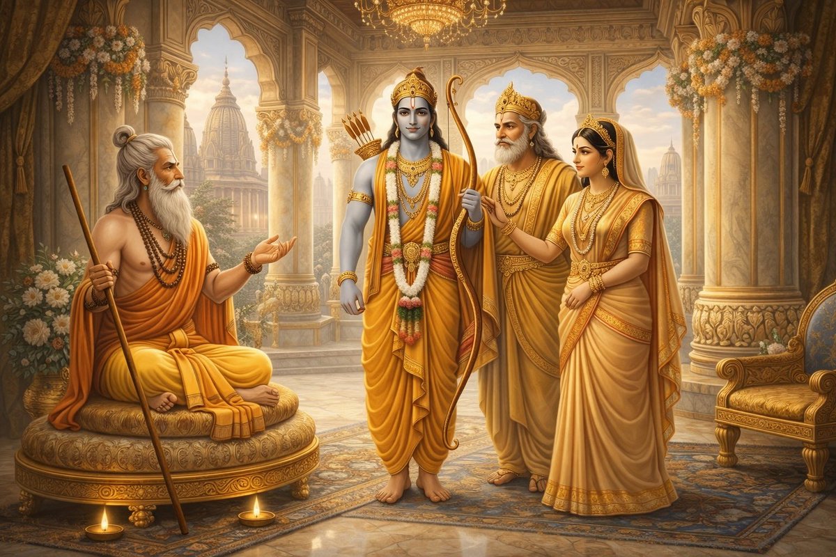 मर्यादा पुरुषोत्तम श्रीराम का जीवन इस बात का प्रमाण है कि सच्ची महानता नियम, संयम और धर्म के पालन में है 🙏 उन्होंने हर भूमिका—पुत्र, भ्राता, पति, राजा—में मर्यादा को सर्वोपरि रखकर दिखाया कि आदर्श जीवन वही है जो कर्तव्य, संतुलन और नैतिकता से संचालित हो 🚩 #RamNavami