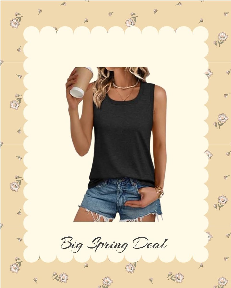 StelletDeals's tweet image. Big Spring Deal! 🌸
AUTOMET Womens Loose Fit Casual Flowy Tank Tops – Square Neck Trendy Sleeveless Summer Tops Spring Outfits 2026
Lightweight, flowy &amp;amp; super comfy for summer days!
👉 amzn.to/4daidHu
#BigSpringSale #AmazonDeals #TankTops #SummerOutfits