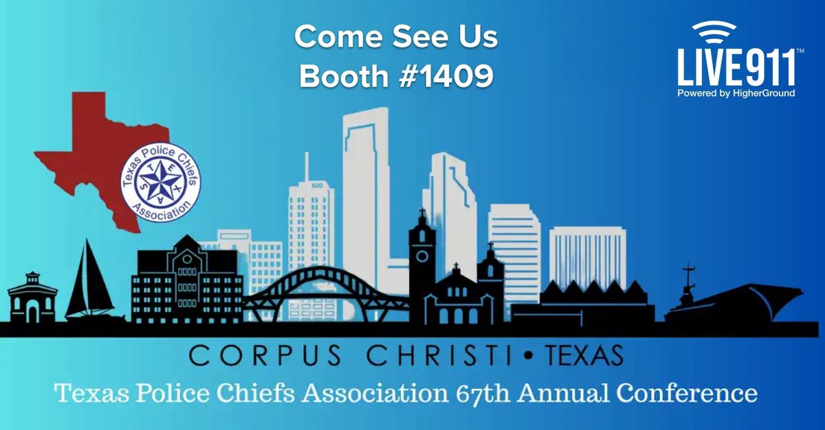 highergroundinc's tweet photo. We’re headed to #TPCA2026 in Corpus Christi!

Join Live911 at the Hilliard Center (Mar 30–Apr 2) to connect, learn, and explore how real-time intelligence is supporting safer, faster response for law enforcement.
Come See Us: Booth #1409

#PublicSafety #LawEnforcement #Live911 https://t.co/frO70tnGJr