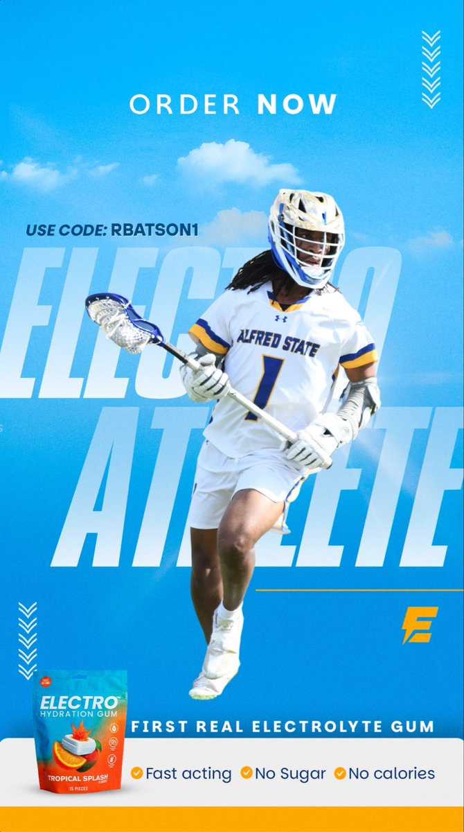 RyanBatson17's tweet photo. I am blessed to announce that I have partnered up with Electro Hydration Gum. @tryelectro. Electro is the BEST choice when it comes to having fast acting electrolytes, staying hydrated and also recovery after a game or workout. Electro is also good for muscle support and focus! https://t.co/28CXetZw65