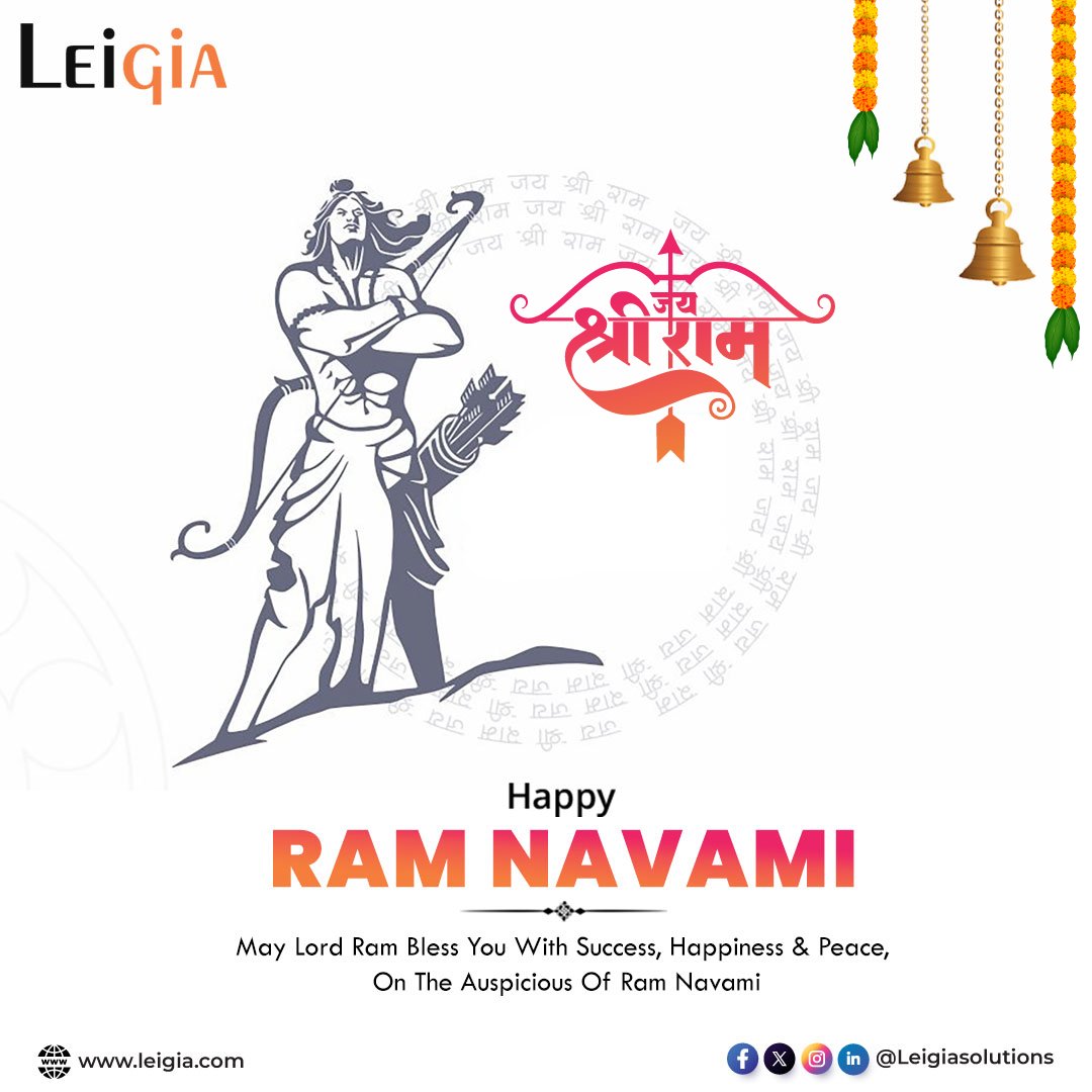 LeigiaSolutions's tweet photo. May the divine virtues of Lord Ram inspire every heart with courage, every home with peace, and every path with righteousness. Jai Shree Ram.
🌐 https://t.co/6O6QKY1LGk
.
.
.
#RamNavami #JaiShreeRam #RamNavami2026 #DivineBlessings #LordRam #TeamLeigia #LeigiaSolutions https://t.co/jo54X9kThw