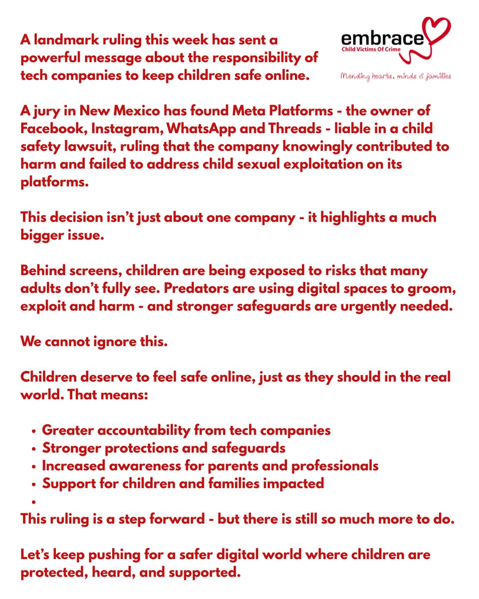 Embrace Child Victims of Crime tweet media