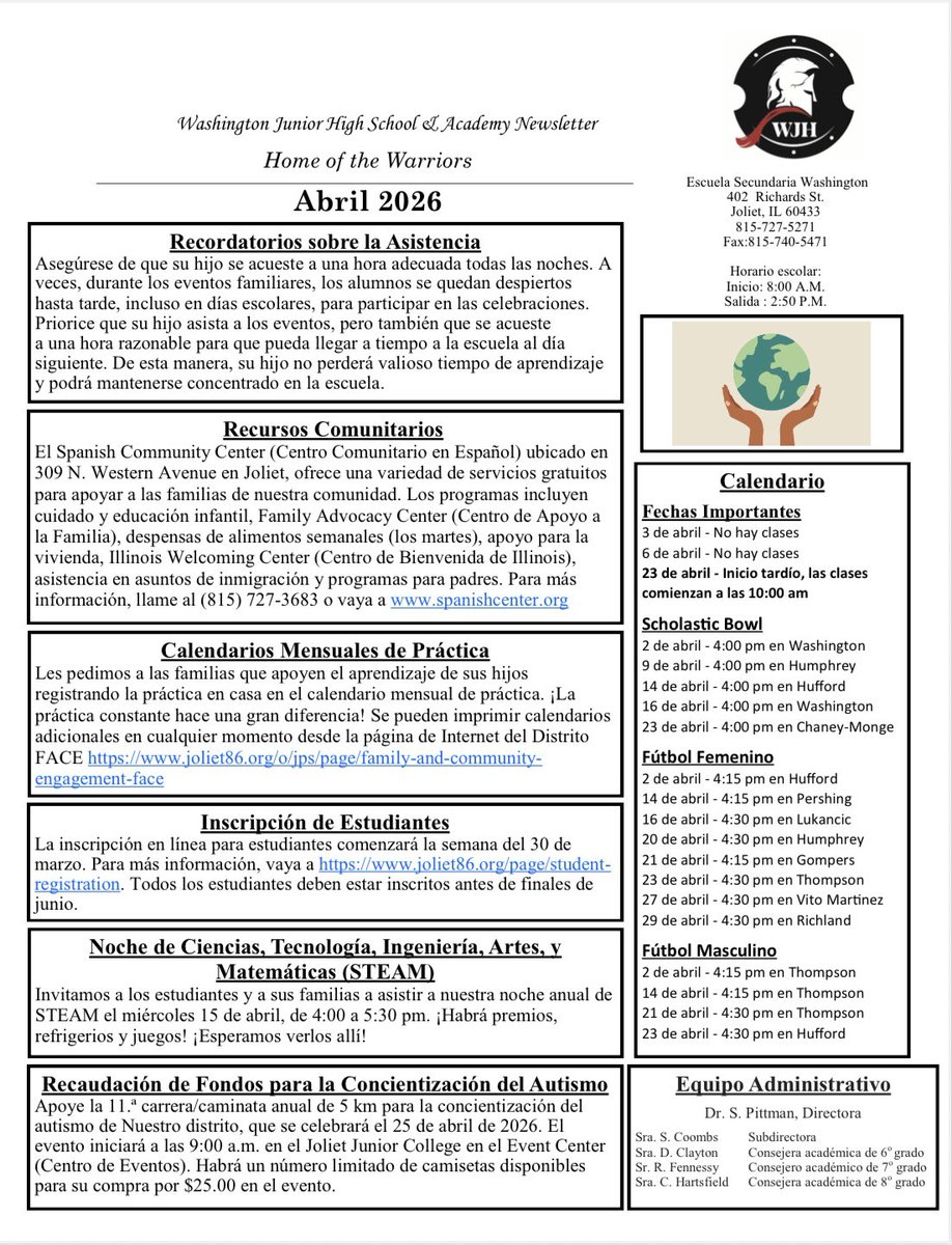 Washington Jr. High tweet media