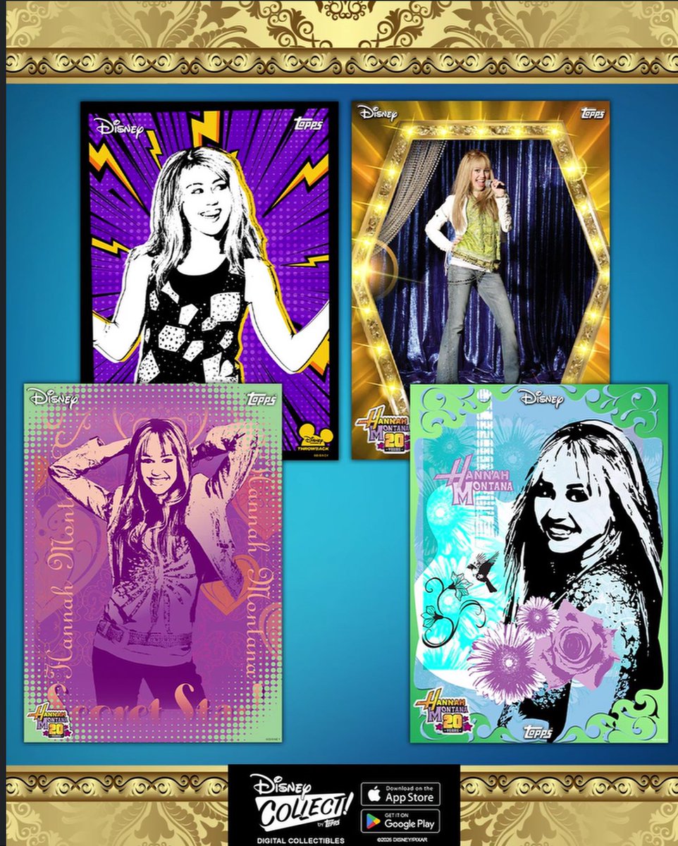 HannahWorlddd's tweet photo. Topps Digital Announces New Hannah Montana 20th Anniversary Cards  💜 https://t.co/nOCIJPqEFA
