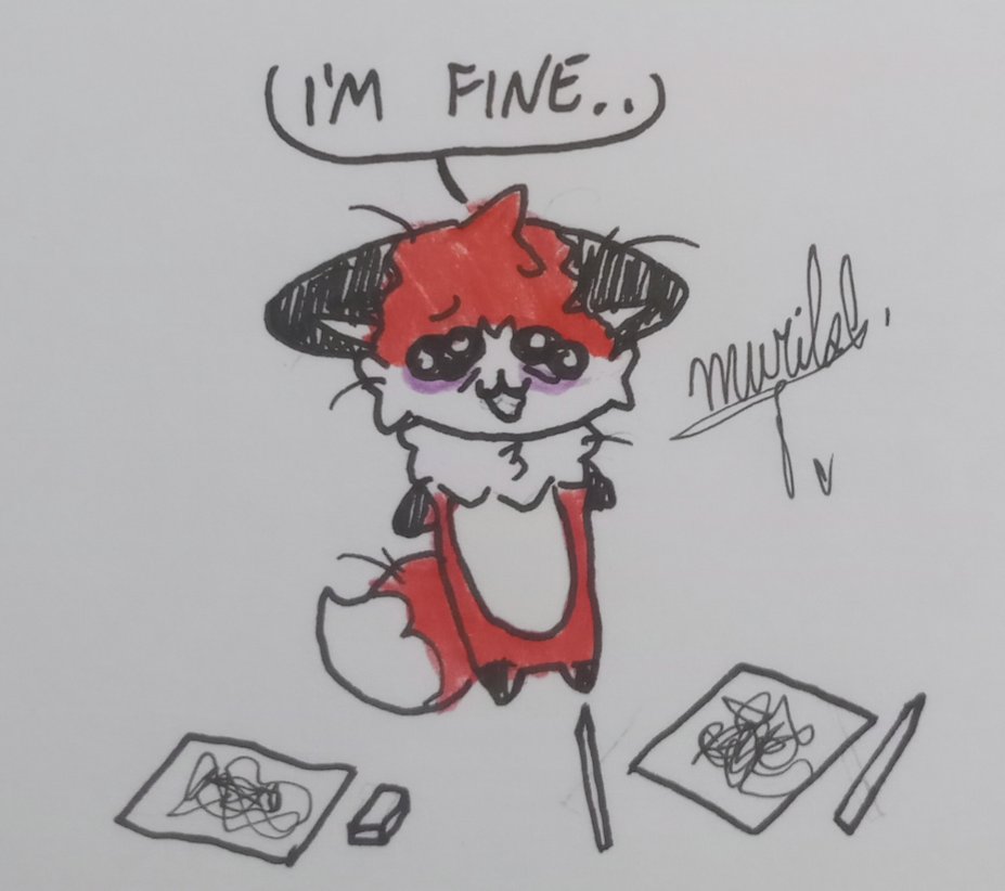 Muri_the_fox's tweet image. ✨🌟eu tô bem🌟✨

As vezes desenhar parece uma luta contra um deus e vc sabe que vai perde feio 🥲

#Myself