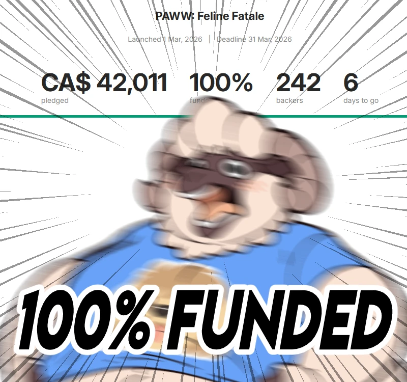 RedDeerStudio's tweet photo. WE'VE DONE IT! Thank you all for your help and support! 

We've got about 6 days left, there are plenty more stretch goals available like a Whitetail-composed ost, a special tag team match, and a Barbara side story! https://t.co/k1UiCJl0IZ