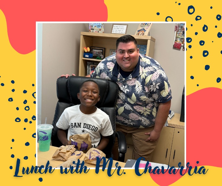 SLESuns's tweet photo. Way to SHINE, Caleb! Caleb got to eat lunch with Assistant Principal Chavarria today because he redeemed 500 SHINE bucks at the SHINE store. Way to make great choices, Caleb! #SLE #SLESuns #Readytogrow https://t.co/9qhm9RRc59