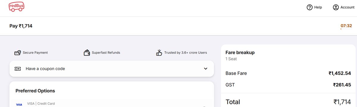 jesseimatt's tweet photo. Hi @redBus_in 
any idea why GST is 18% for the bus fare?
should it not be 5% for air-conditioned buses. https://t.co/Rx97Q5W6RH