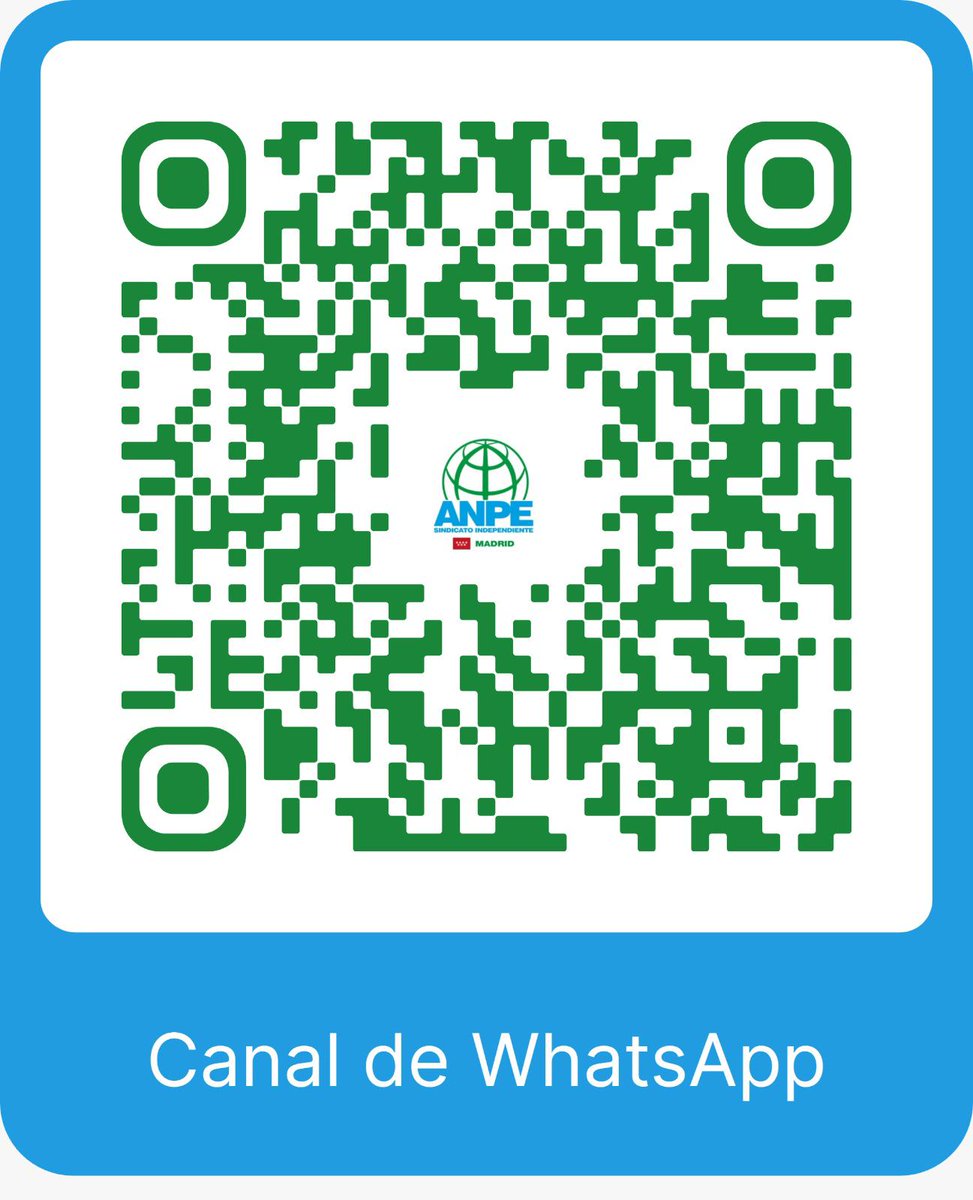 ANPEmadrid's tweet photo. CANAL DE WHATSAPP DE ANPE-MADRID

ANPE-Madrid sindicato profesional de la Enseñanza Pública

Para que siempre estés al tanto de las novedades laborales que te afectan, lanzamos nuestro Canal de WhatsApp.

- lnformación rigurosa y completa, para que no tengas que buscar más.
⬇️ https://t.co/WBTSiHY9bh