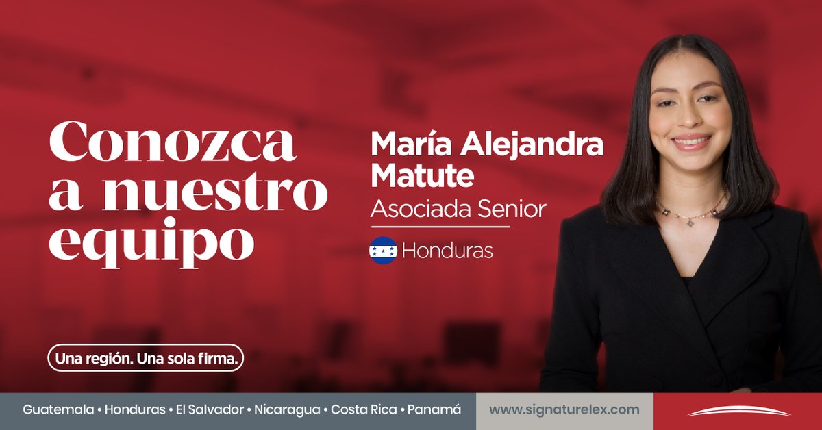 Alejandra Matute es Abogada Senior en Signaturelex Honduras, especialista en derecho corporativo, laboral y notarial, con sólida experiencia en litigio, asesoría jurídico-legal, investigación y redacción jurídica aplicadas a la gestión empresarial y societaria.