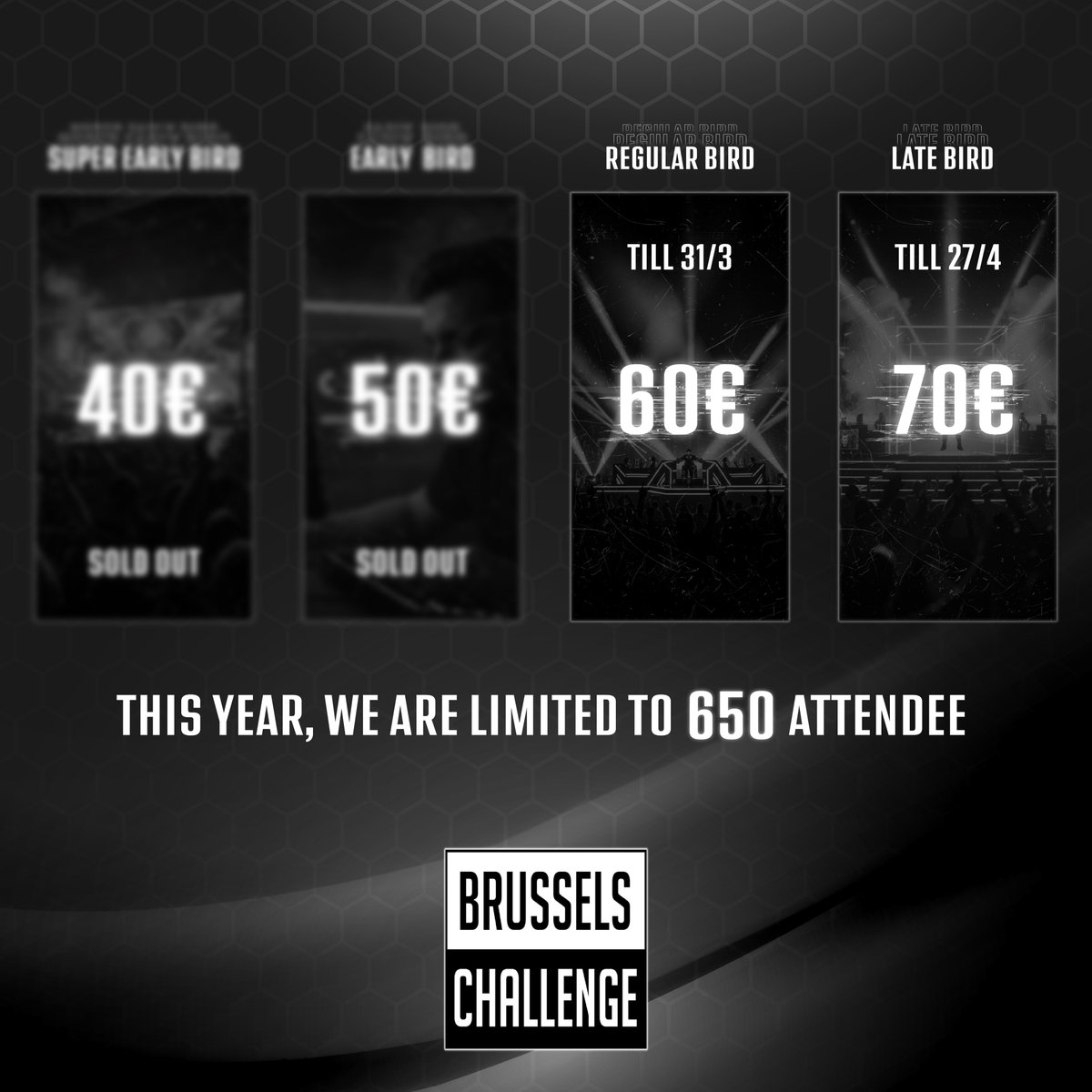 BX_challenge's tweet photo. For a limited time, we are now on the Regular Bird for Brussels Challenge 2026!

register today and join us for what is shaping up to be our biggest edition to date!

Registration link below https://t.co/5bNqXdRIyi