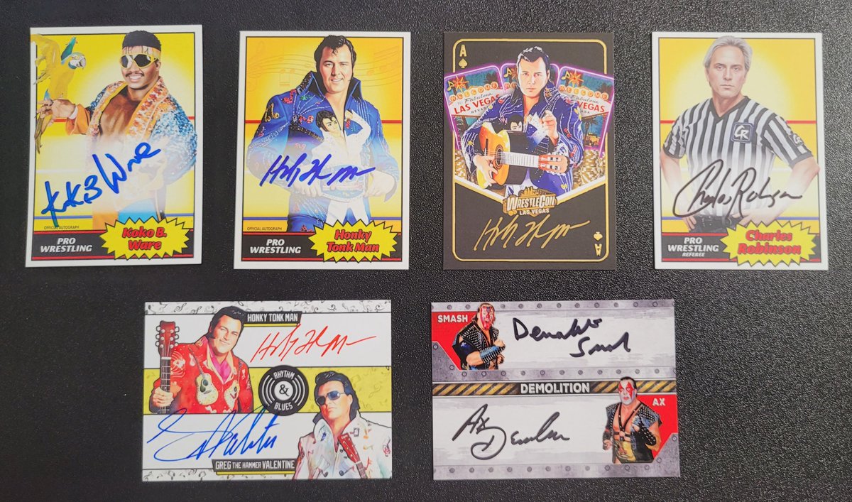 Some of my most recent custom card designs with autos!

#wrestlingcardwednesday
