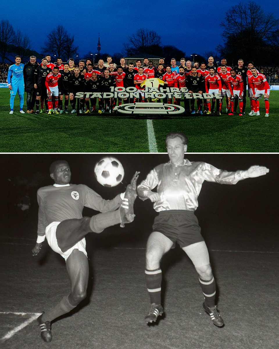 From past to present, celebrating the 100th anniversary of Rote Erde Stadium! 🏟️🇩🇪🇵🇹